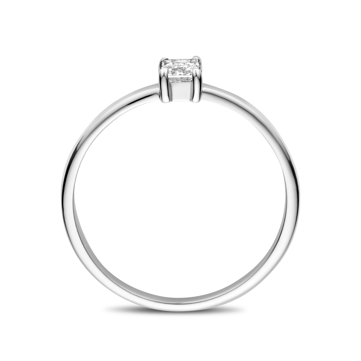 vDam Ring Zirkonia Zilver Gerhodineerd 1340002 Maat 17¾