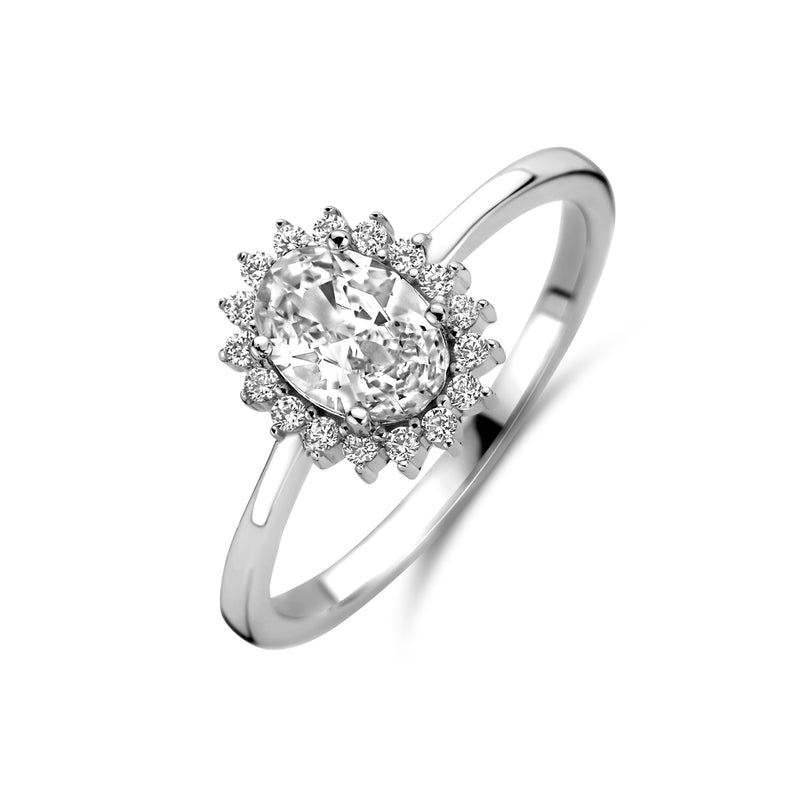 vDam Ring Zirkonia Zilver Gerhodineerd 1340649