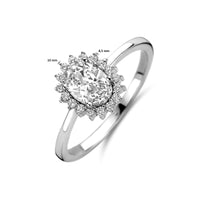 vDam Ring Zirkonia Zilver Gerhodineerd 1340649 Maat 18½