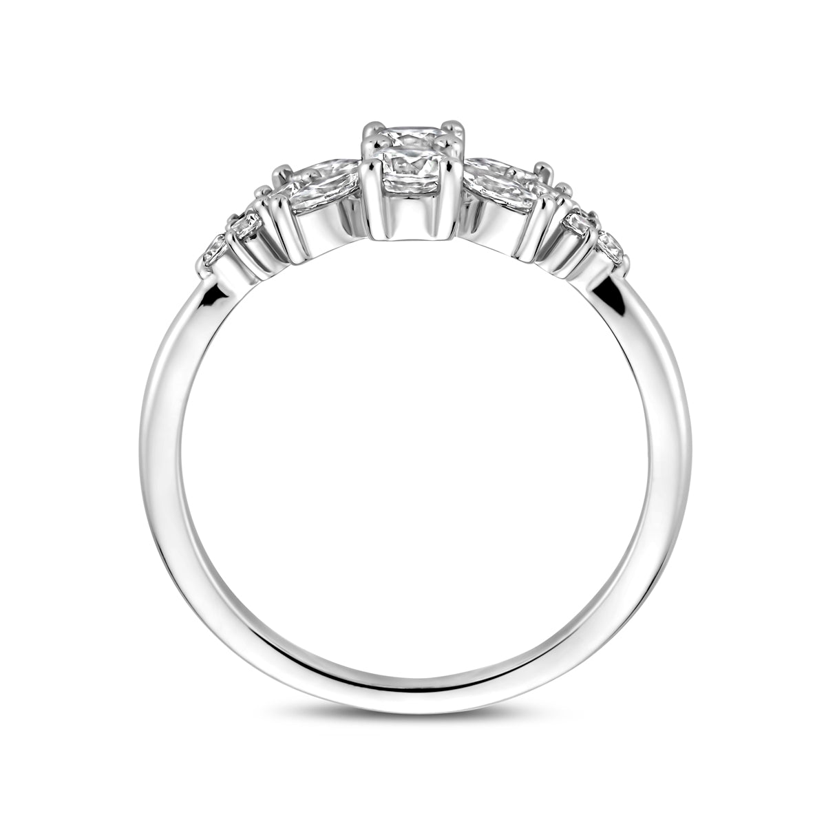 vDam Ring Zirkonia Zilver Gerhodineerd 1340673 Maat 17¼