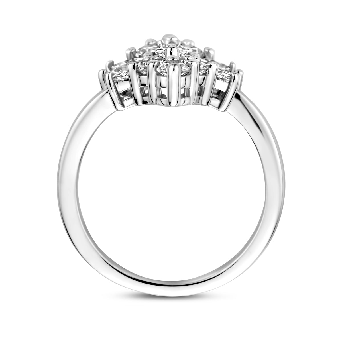 vDam Ring Zirkonia Zilver Gerhodineerd 1340709 Maat 16½