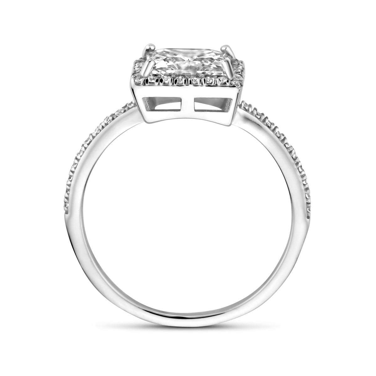 vDam Ring Zirkonia Zilver Gerhodineerd 1340718 Maat 16½