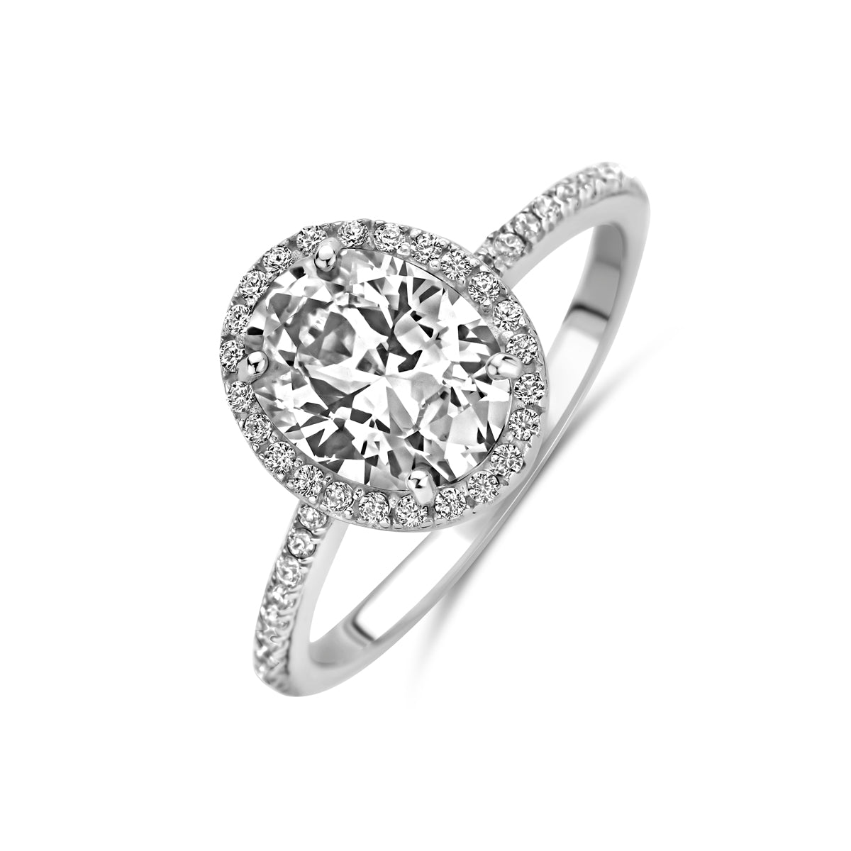 vDam Ring Zirkonia Zilver Gerhodineerd 1340722