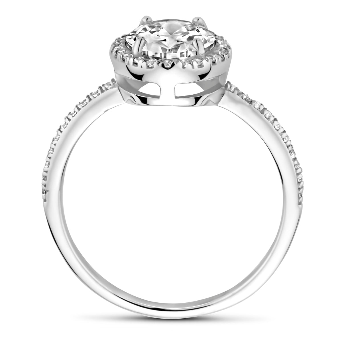 vDam Ring Zirkonia Zilver Gerhodineerd 1340722 Maat 16½