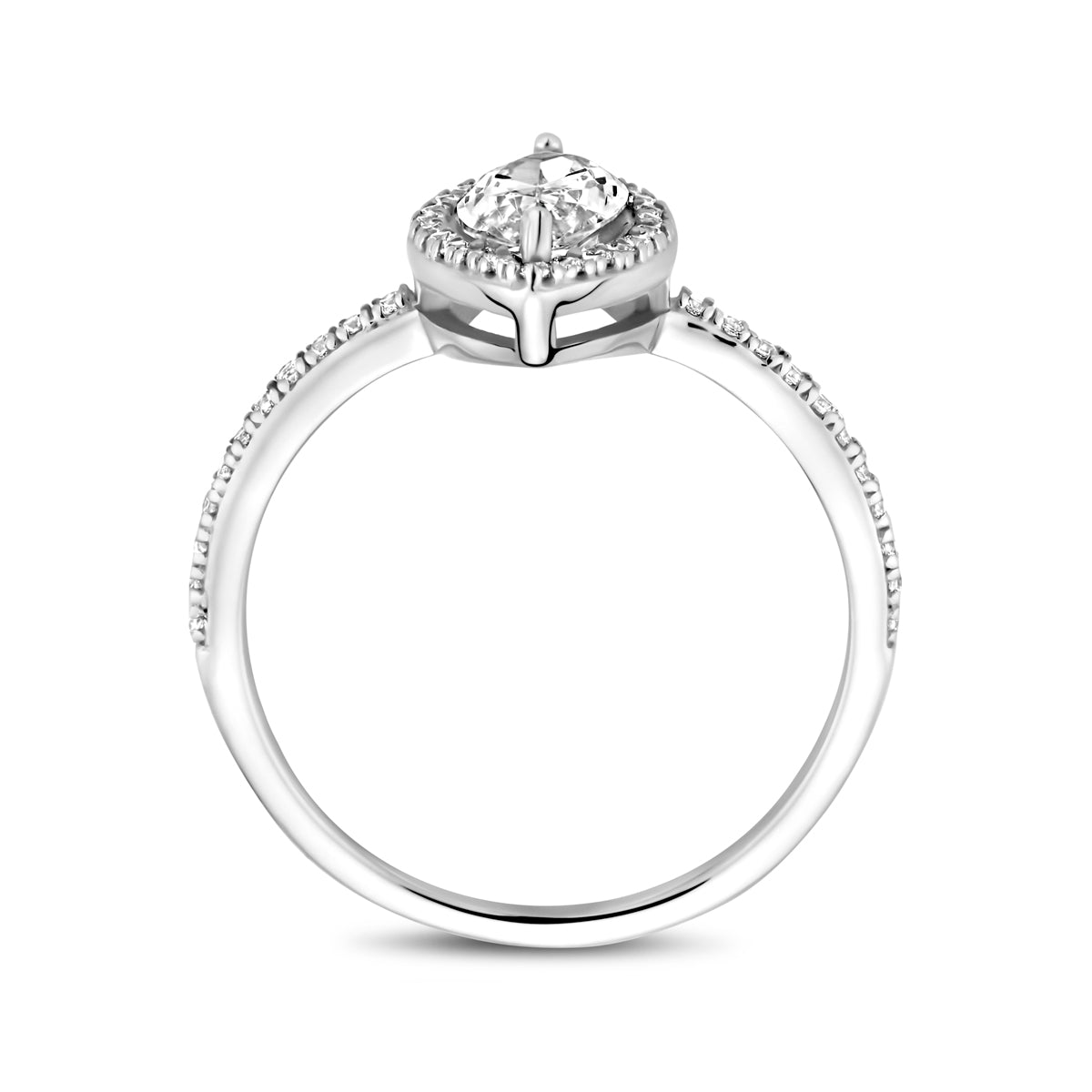 vDam Ring Zirkonia Zilver Gerhodineerd 1340733 Maat 18½