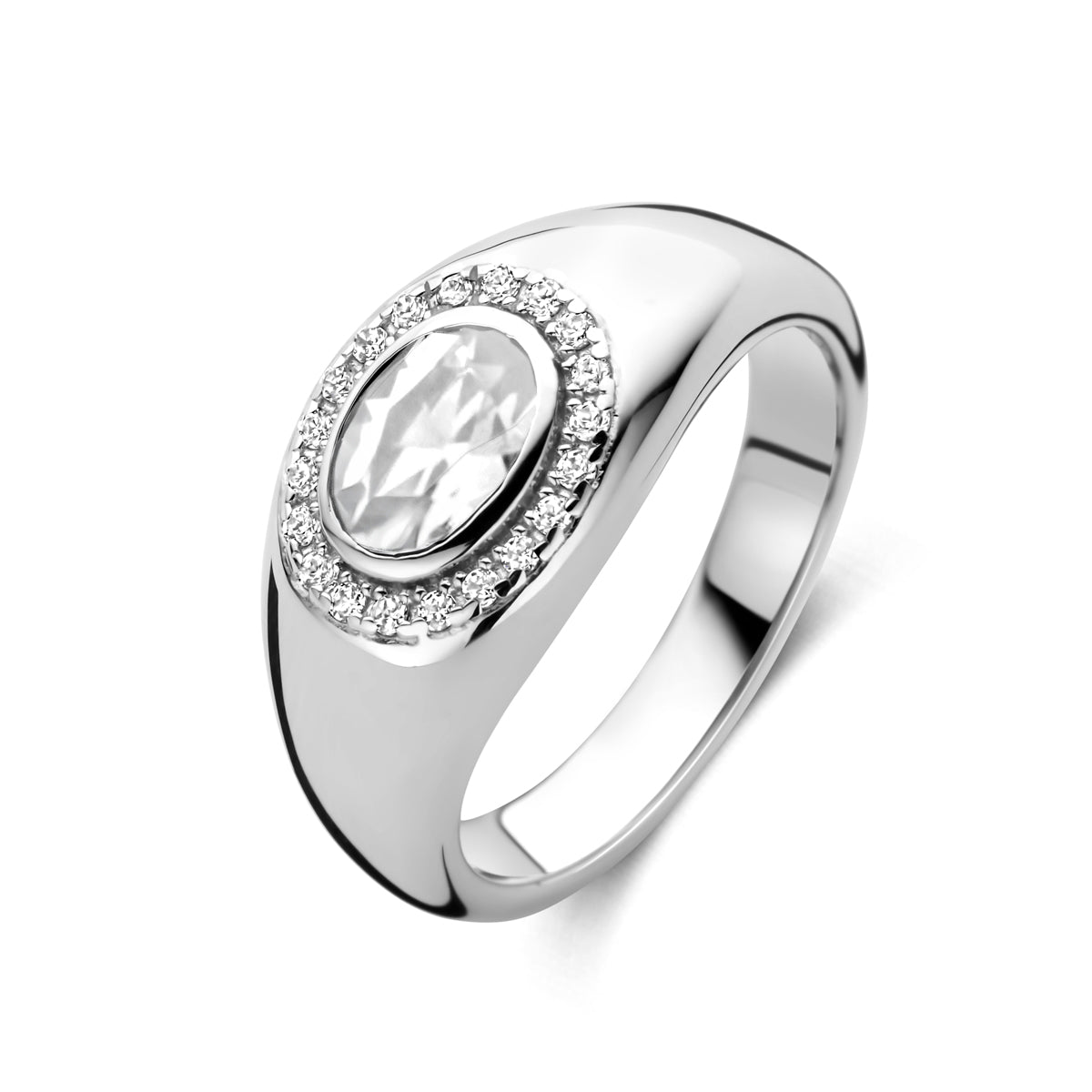 vDam Ring Zirkonia Zilver Gerhodineerd 1340888