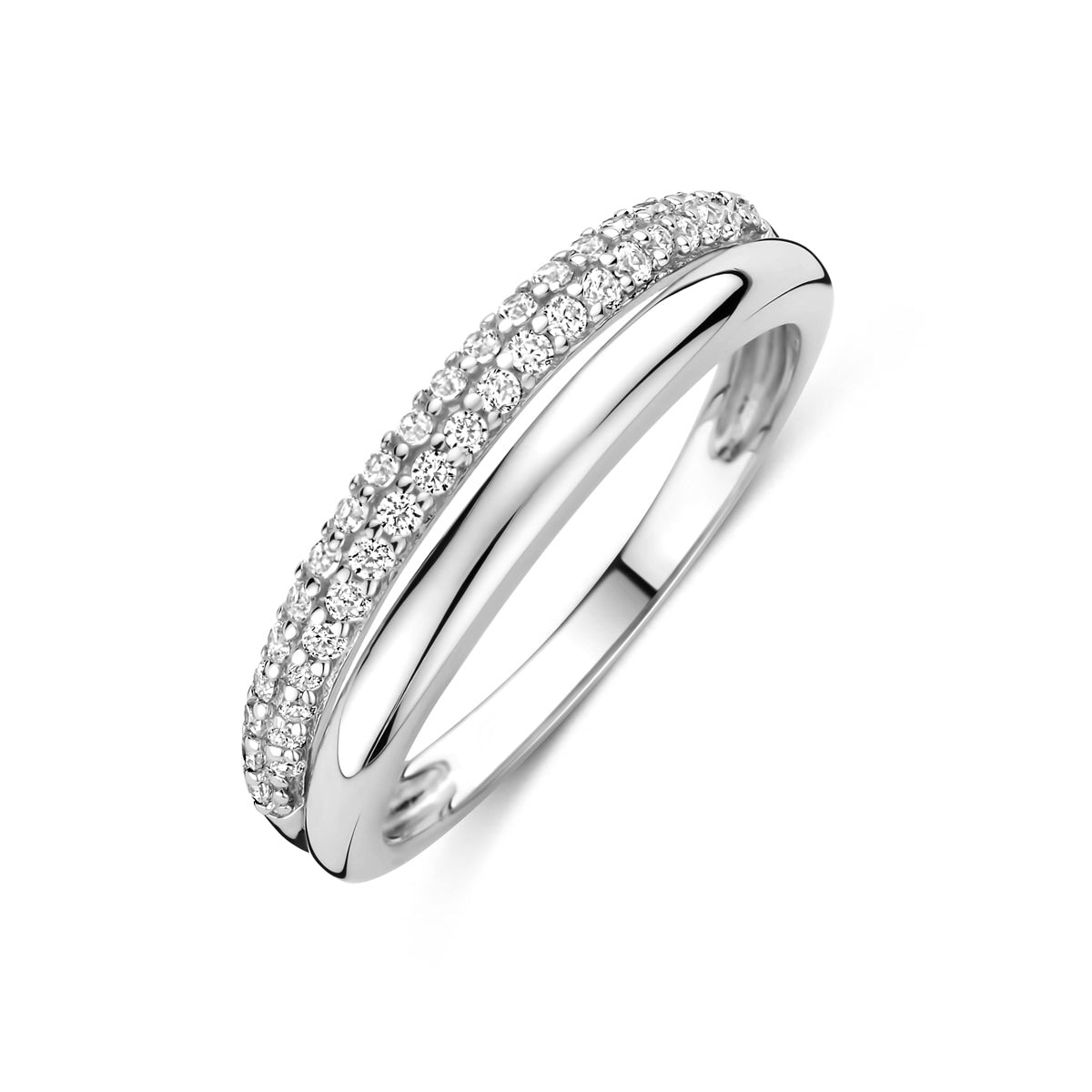 vDam Ring Zirkonia Zilver Gerhodineerd 1341059