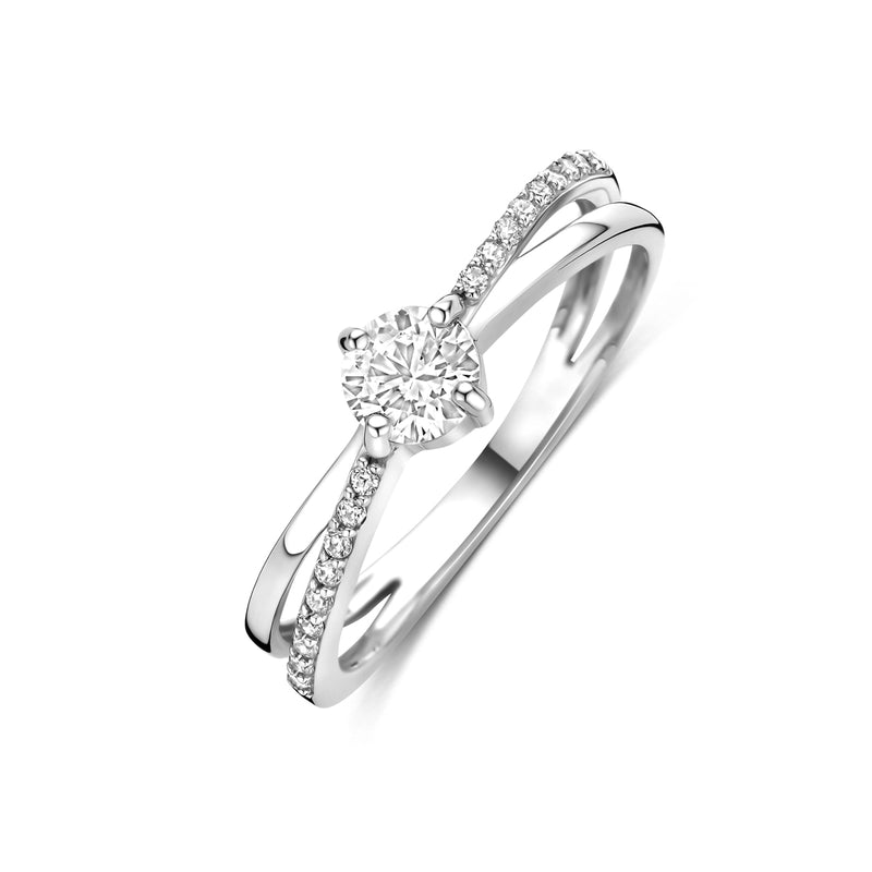 vDam Ring Zirkonia Zilver Gerhodineerd 1341236