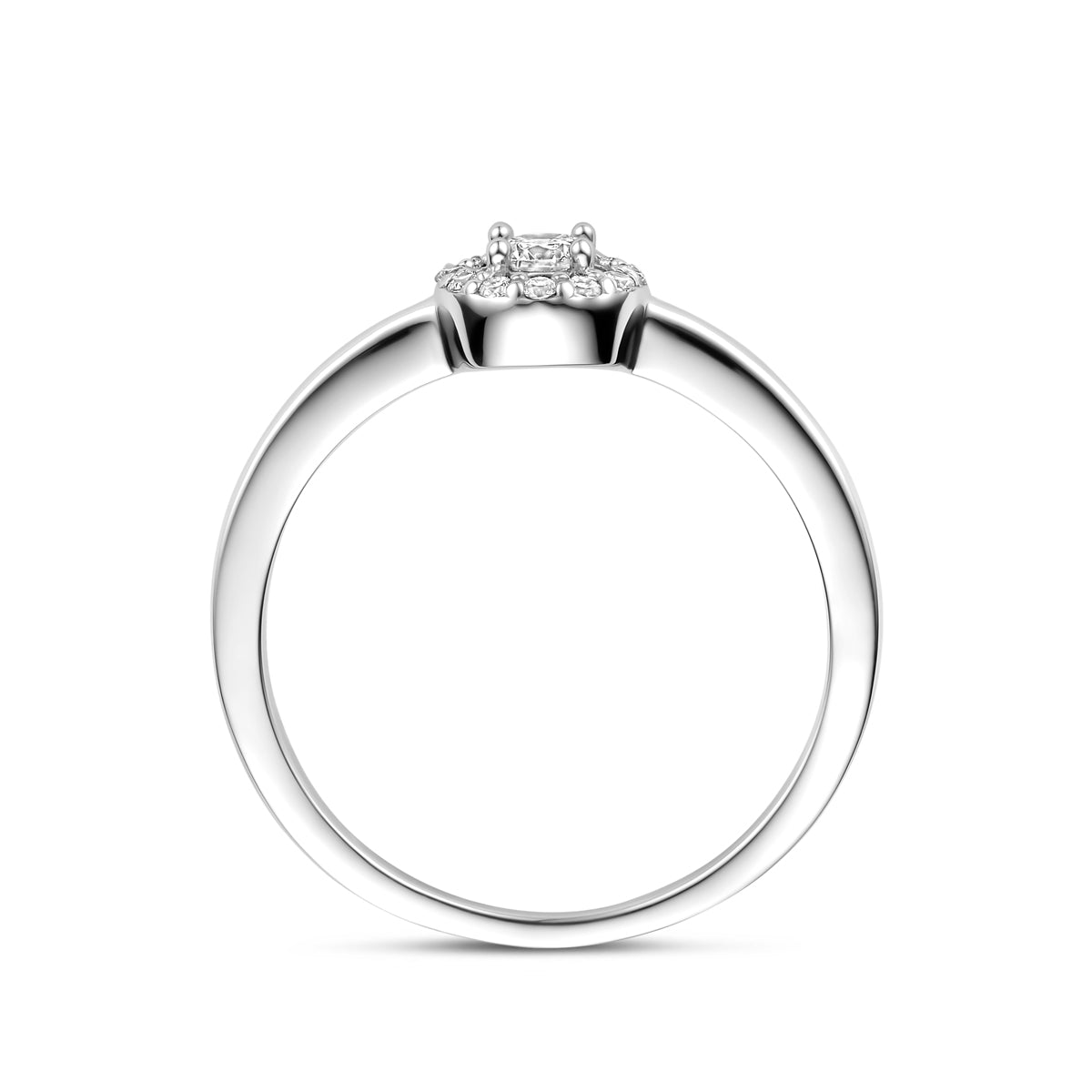 vDam Ring Zirkonia Zilver Gerhodineerd 1341260 Maat 17¾