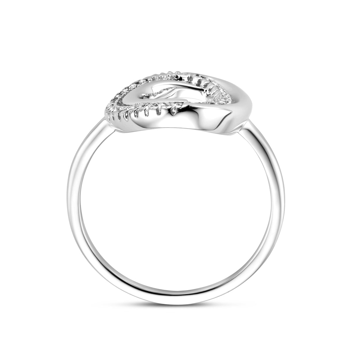 vDam Ring Zirkonia Zilver Gerhodineerd 1341327 Maat 16½