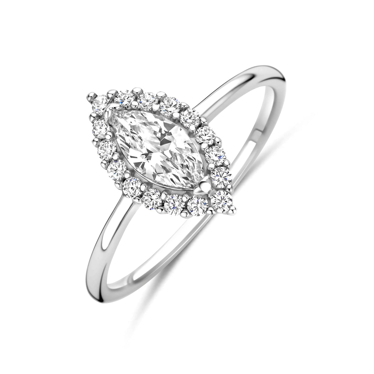 vDam Ring Zirkonia Zilver Gerhodineerd 1341333