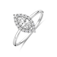 vDam Ring Zirkonia Zilver Gerhodineerd 1341336