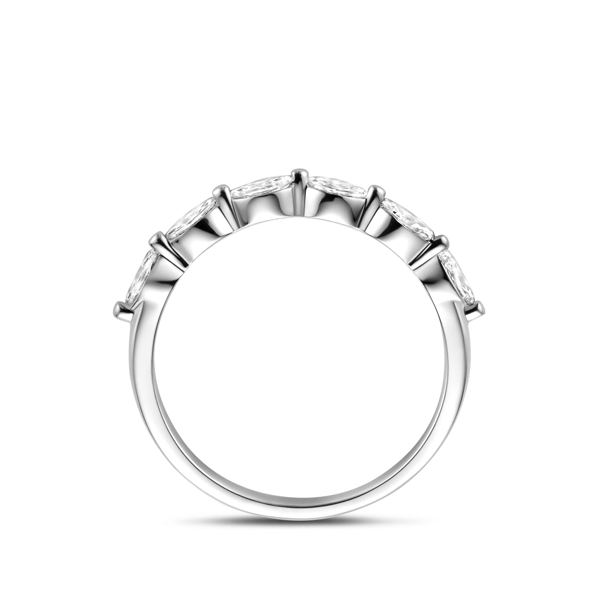 vDam Ring Zirkonia Zilver Gerhodineerd 1341510 Maat 16