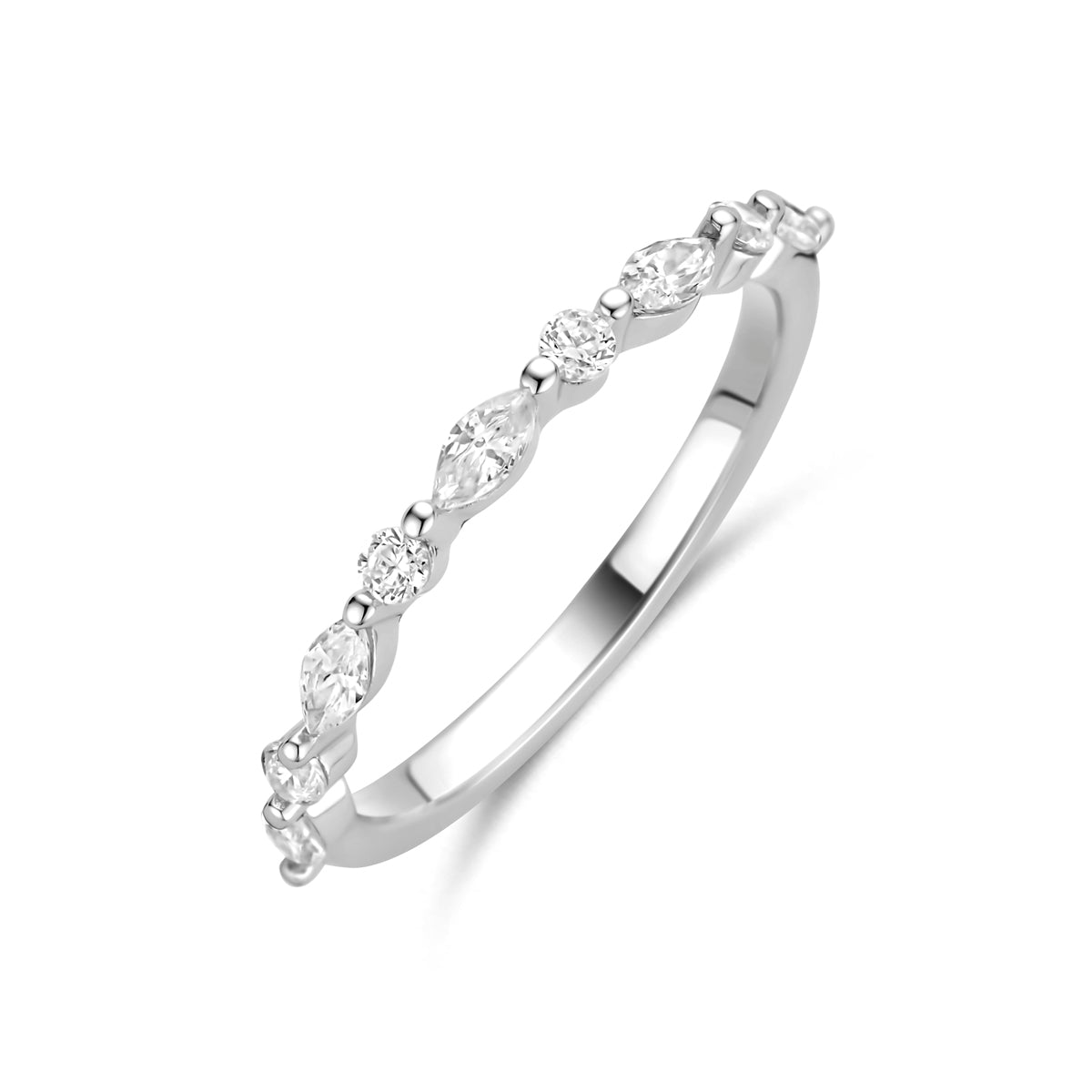 vDam Ring Zirkonia Zilver Gerhodineerd 1341521