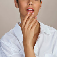 vDam Ring Zirkonia Zilver Gerhodineerd 1341522 Maat 17¾