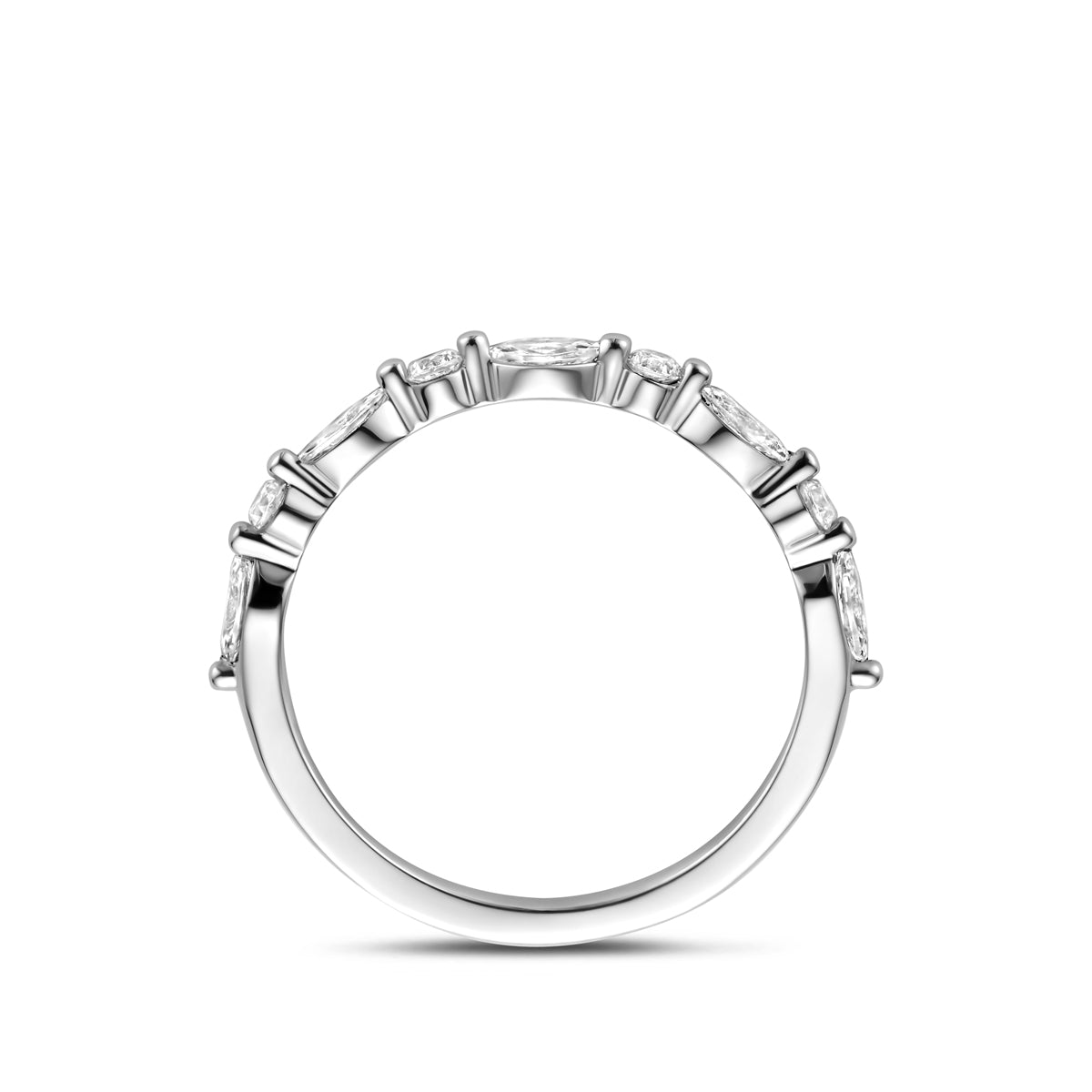 vDam Ring Zirkonia Zilver Gerhodineerd 1341522 Maat 17¾