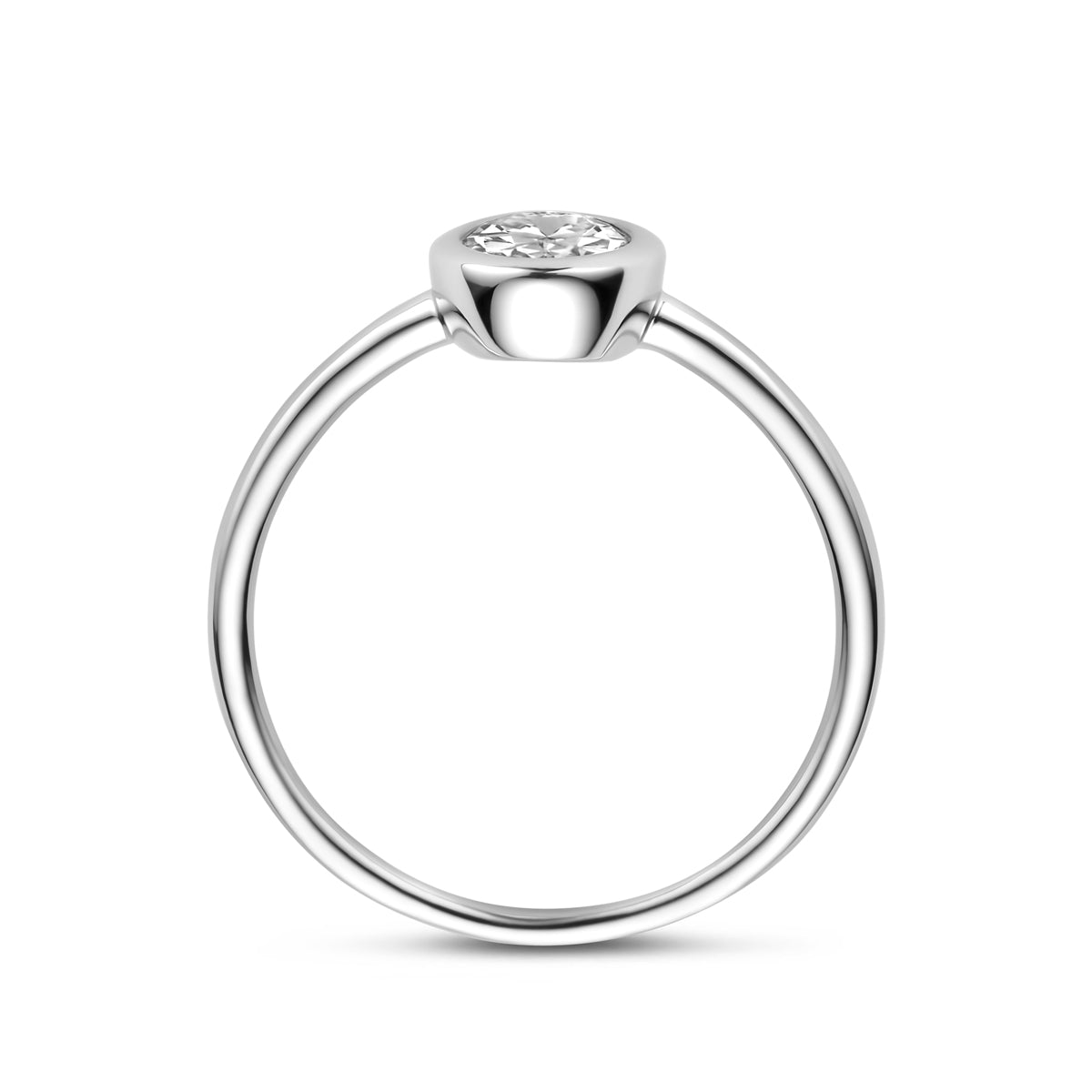 vDam Ring Zirkonia Zilver Gerhodineerd 1341533 Maat 16