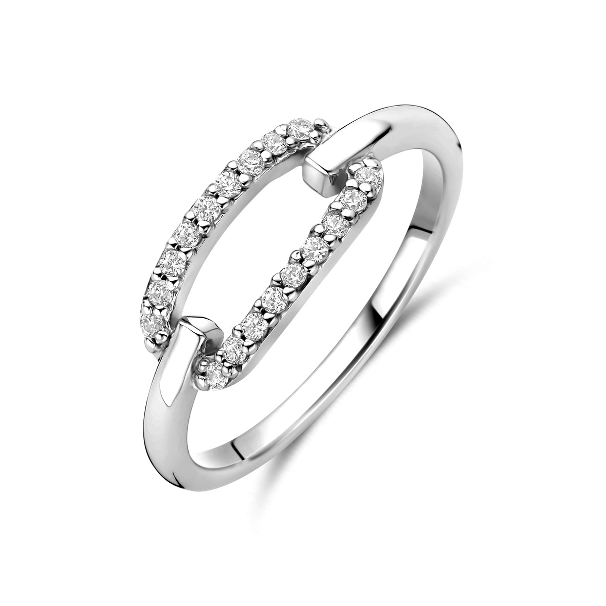 vDam Ring Zirkonia Zilver Gerhodineerd 1341686