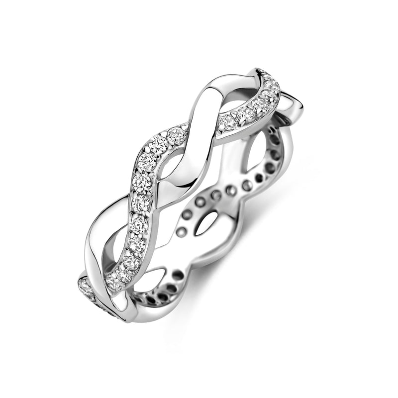 vDam Ring Zirkonia Zilver Gerhodineerd 1341927