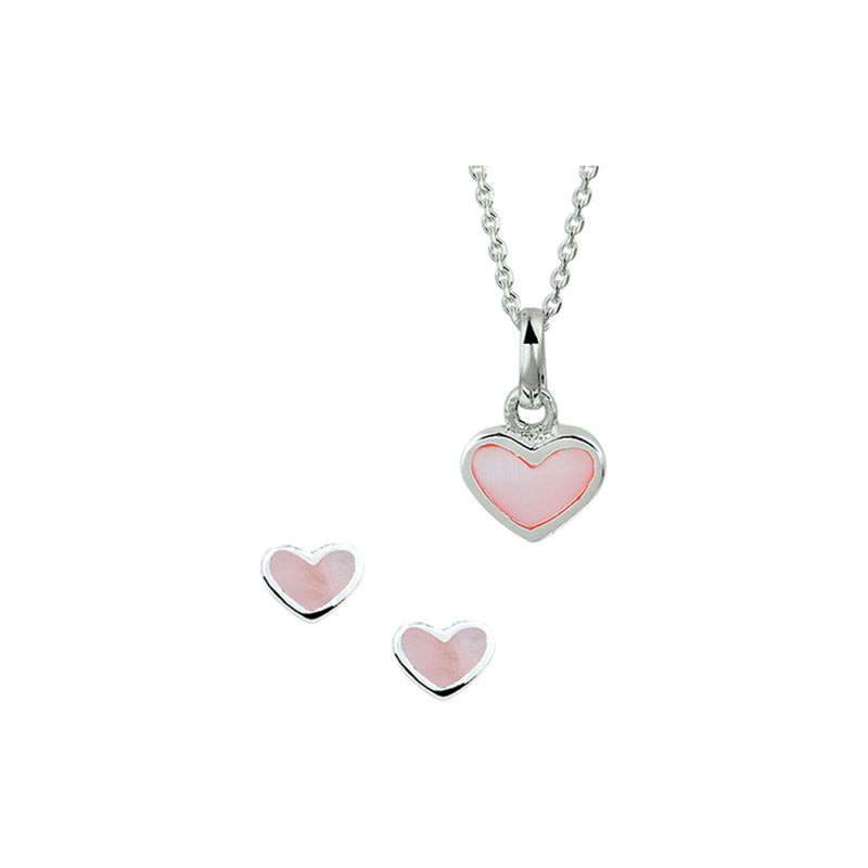 vDam Set Hart Zilver Wit 1019685