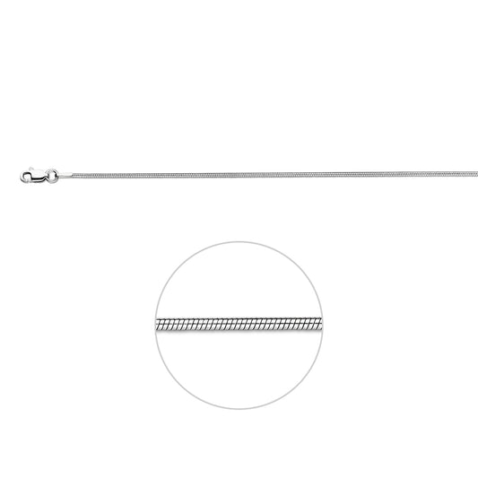 vDam Slang Rond 1,2 Mm Zilver Gerhodineerd 1336848