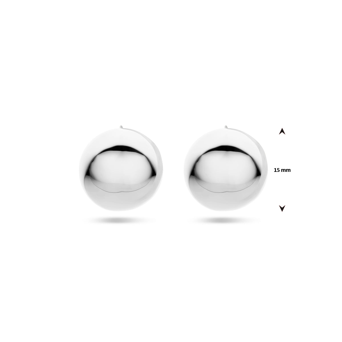 vDam Stekeroorringen 15 Mm Zilver Gerhodineerd 1339672