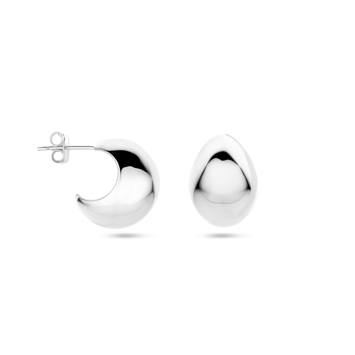 vDam Stekeroorringen 17 Mm Zilver Gerhodineerd 1339671