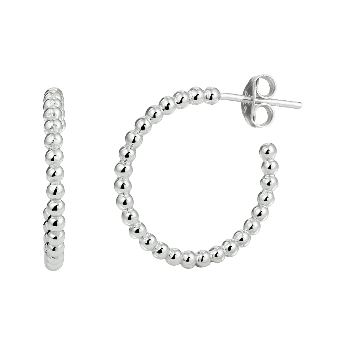 vDam Stekeroorringen Bolletje Zilver Gerhodineerd 1333195