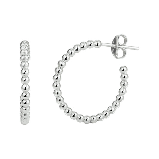 vDam Stekeroorringen Bolletje Zilver Gerhodineerd 1333195