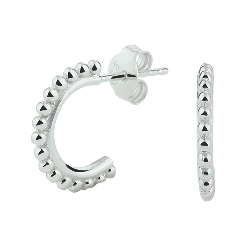 vDam Stekeroorringen Bolletjes Zilver Gerhodineerd 1329337