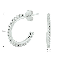 vDam Stekeroorringen Bolletjes Zilver Gerhodineerd 1329338