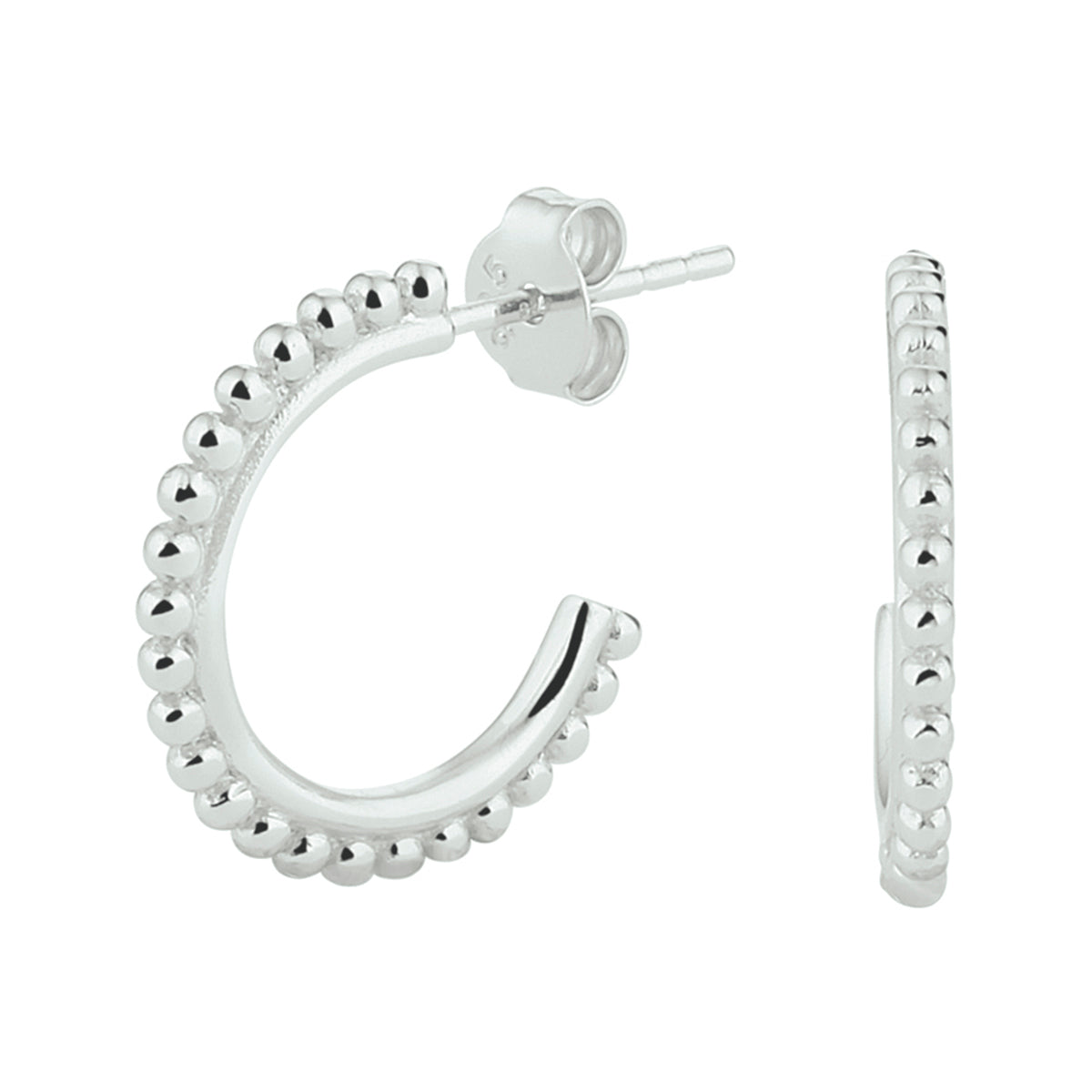 vDam Stekeroorringen Bolletjes Zilver Gerhodineerd 1329338