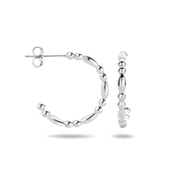 vDam Stekeroorringen Bolletjes Zilver Gerhodineerd 1334000