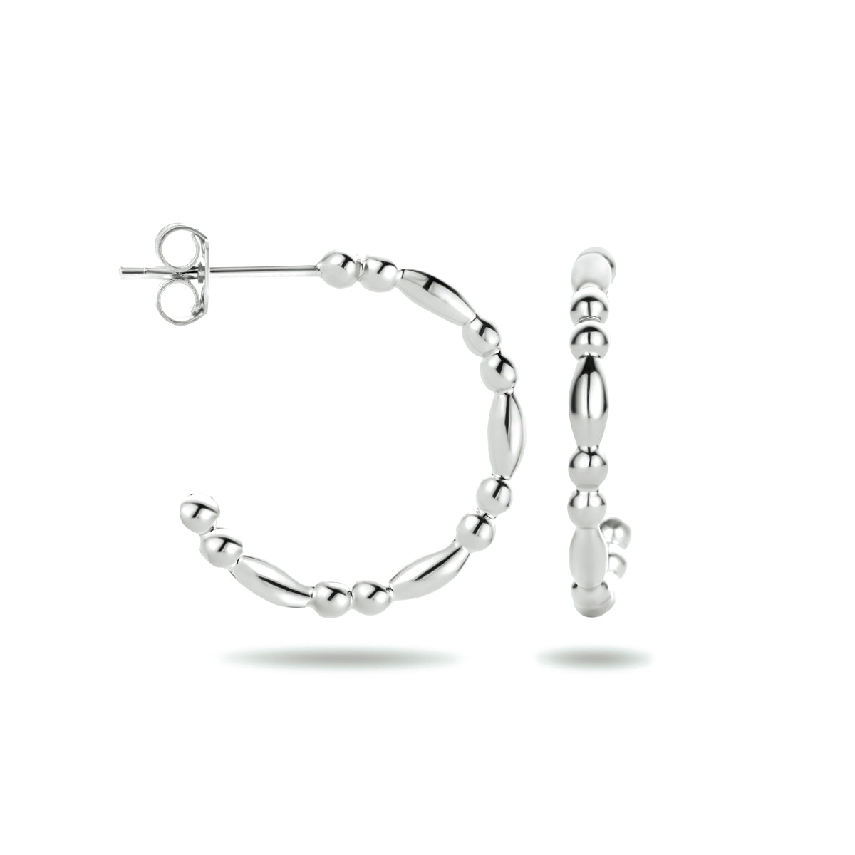 vDam Stekeroorringen Bolletjes Zilver Gerhodineerd 1334000