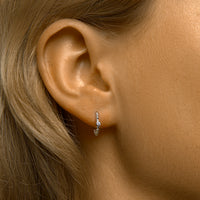 vDam Stekeroorringen Bolletjes Zirkonia Zilver Gerhodineerd 1333132