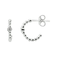 vDam Stekeroorringen Bolletjes Zirkonia Zilver Gerhodineerd 1333132