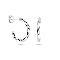 vDam Stekeroorringen Gedraaid 18,5 Mm Zilver Gerhodineerd 1340686