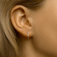 vDam Stekeroorringen Gedraaid Zirkonia Zilver Gerhodineerd 1333133