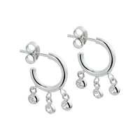 vDam Stekeroorringen Zirkonia Zilver Gerhodineerd 1328253