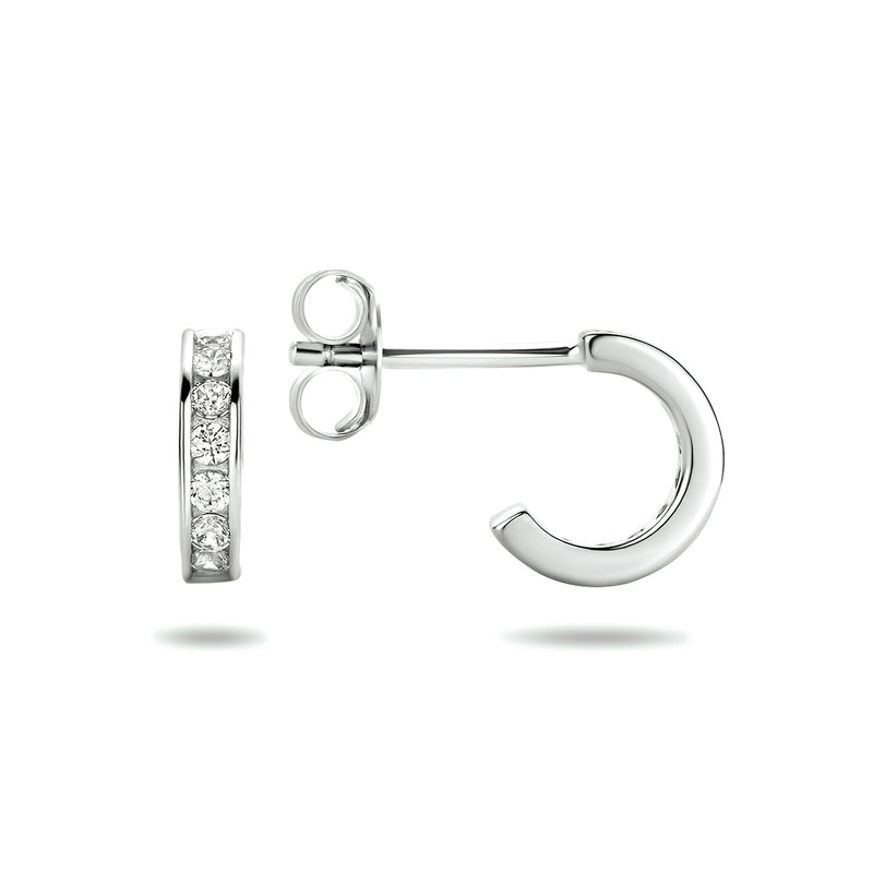 vDam Stekeroorringen Zirkonia Zilver Gerhodineerd 1333958