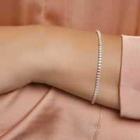 vDam Tennisarmband Zirkonia 2,5 Mm 17cm Cm Zilver Gerhodineerd 1332642  17cm