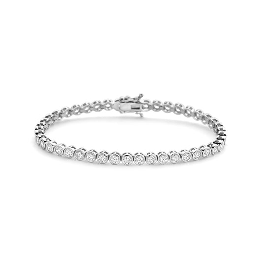 vDam Tennisarmband Zirkonia 4 Mm Zilver Gerhodineerd 1341165