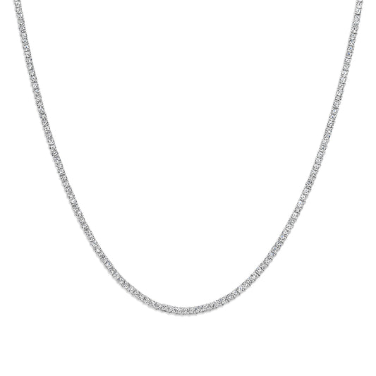 vDam Tenniscollier Zirkonia 3,0 Mm 43 Cm Zilver Gerhodineerd 1339145