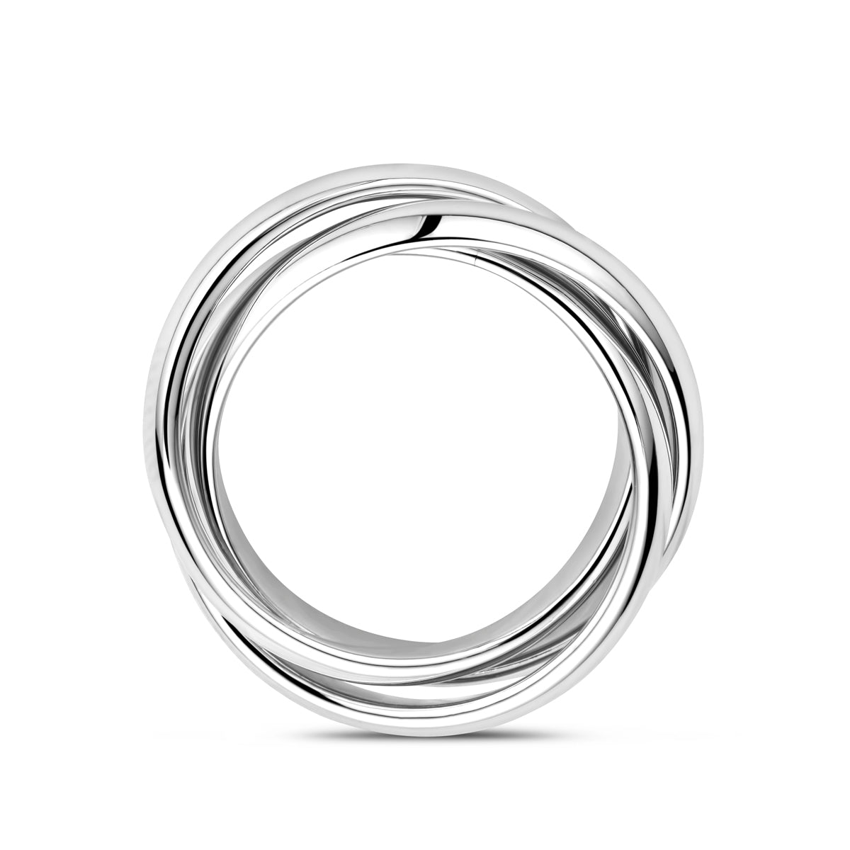 vDam Trinity Ringen Zilver Gerhodineerd 1338334 Maat 18½