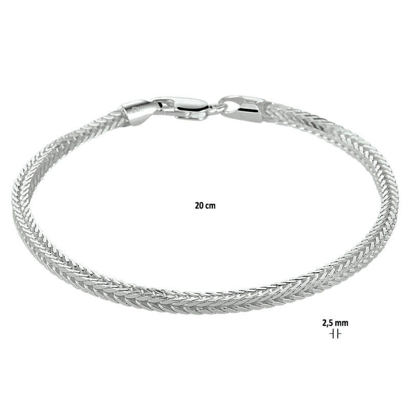 vDam Vossestaart 2,5 Mm Zilver Wit 1021147  20cm