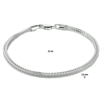 vDam Vossestaart 2,5 Mm Zilver Wit 1021cm148  21cm