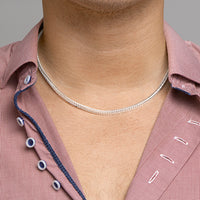 vDam Vossestaart 3,3 Mm Zilver Wit 1021153  50cm