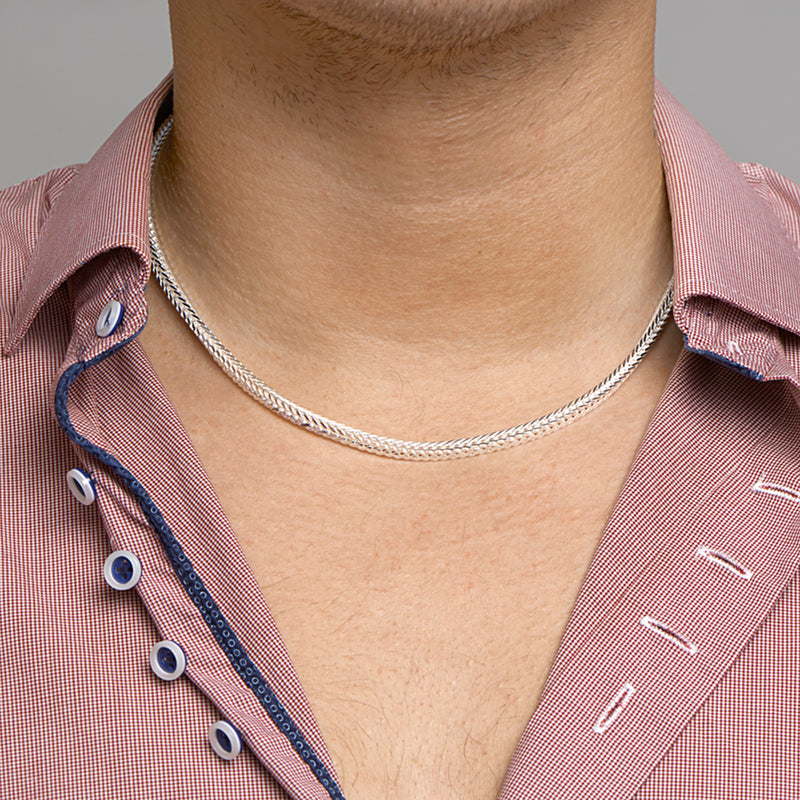 vDam Vossestaart 3,3 Mm Zilver Wit 1021153  50cm