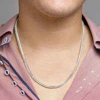 vDam Vossestaart 3,3 Mm Zilver Wit 1021154  60cm