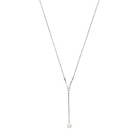 vDam Y-collier Parel 45 + 3 Cm Zilver Gerhodineerd 1339000